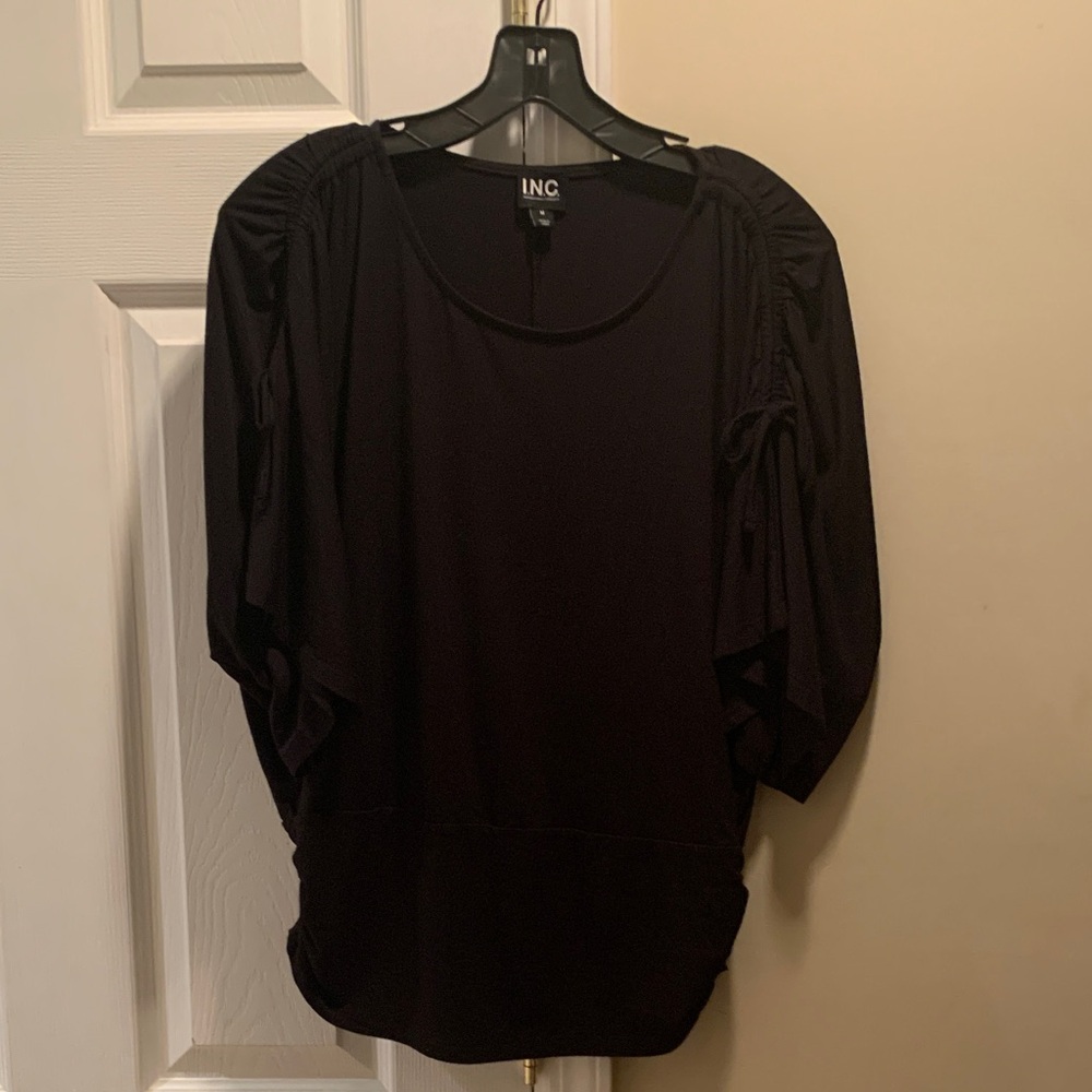 INC International Concepts Women's Elegant Black Blouse